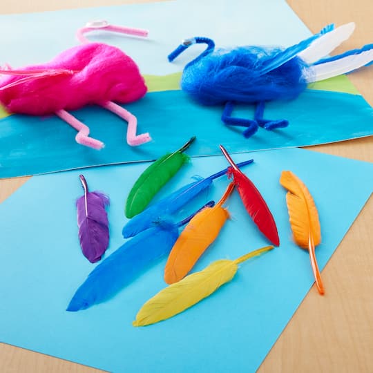 Rainbow Craft Goose Feathers by Creatology™